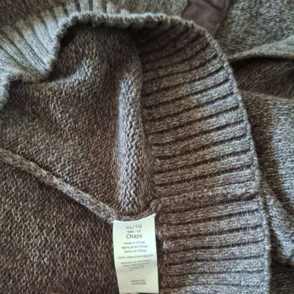 Chaps Men's Brown 100% Cotton Knit pullover with button placket, Size XL - Picture 7 of 7
